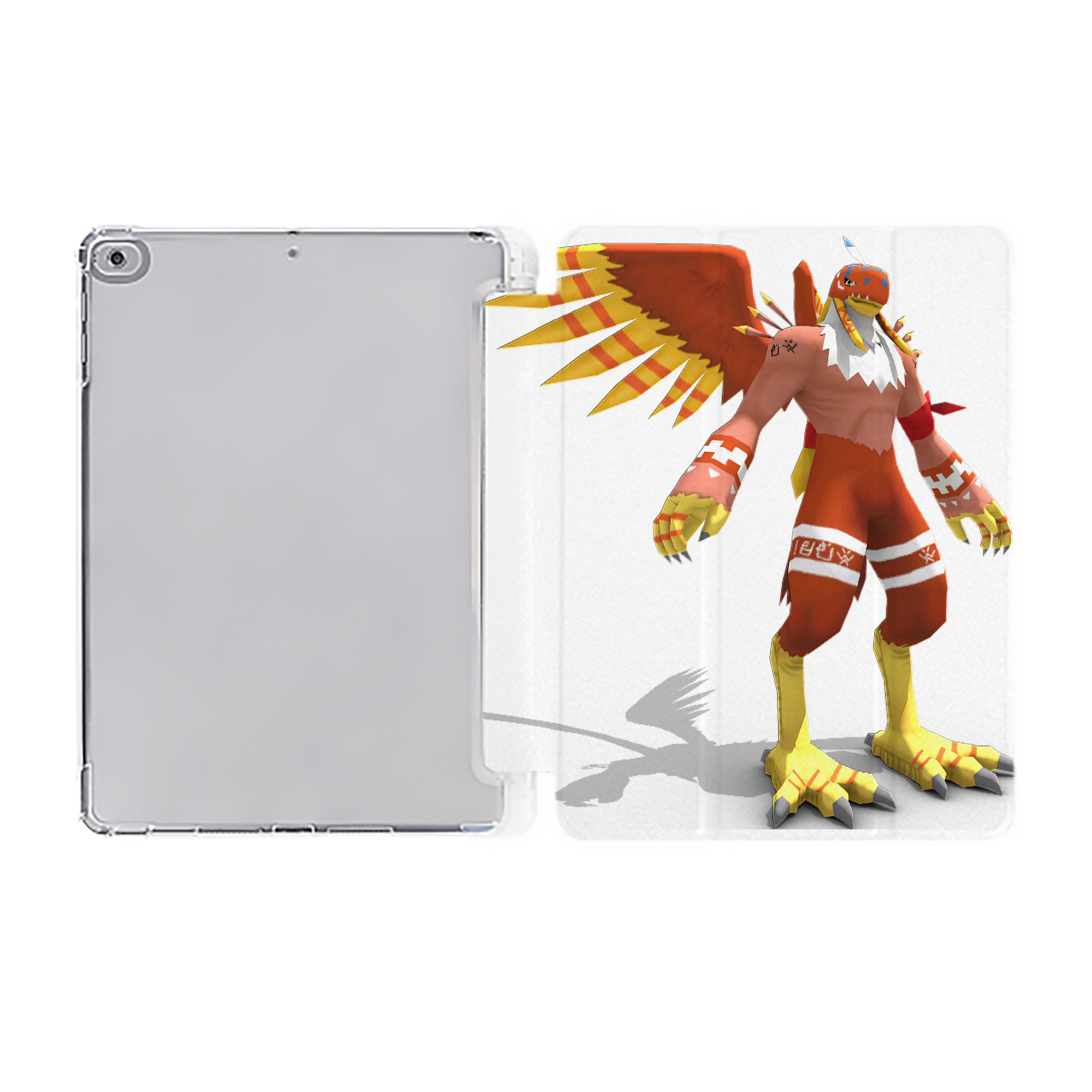 （画像用） Digimon デジタルモンスター/デジモン IPad ケース ペン収納付き 三つ折りスタンド PUレザー×シリコン 対応機種9.5/10.5/10.9インチ
